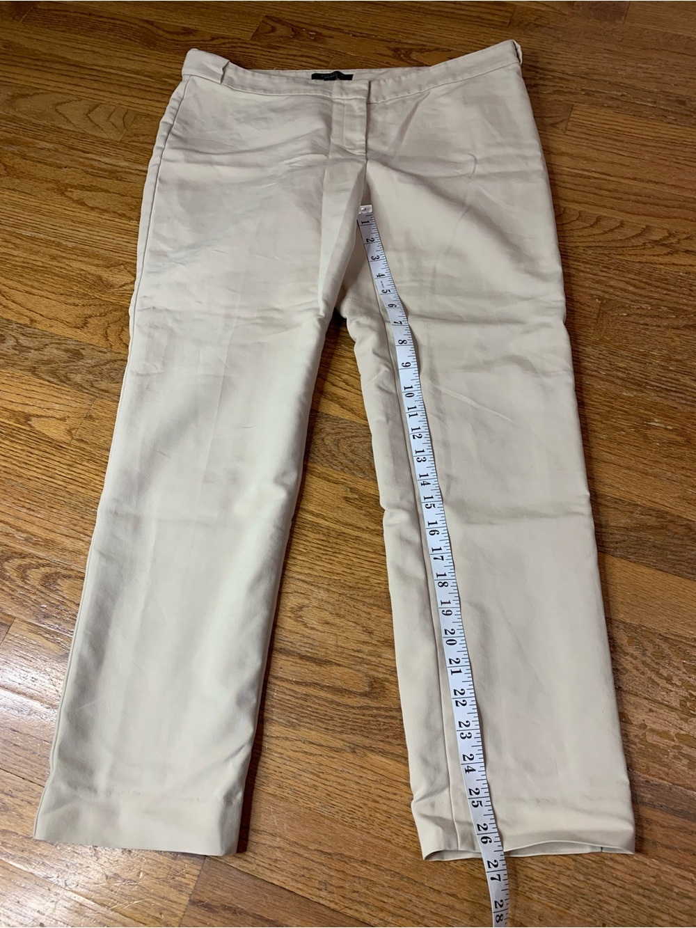 Ann Taylor Petite Beige Trousers Size 10P – Cotton Blend Stretch Dress Pants - Picture 6 of 8